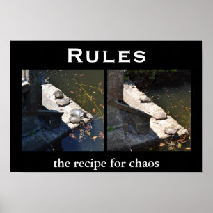 Póster Regras - Demotivational inspirador