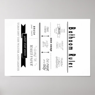 Póster regras do banheiro