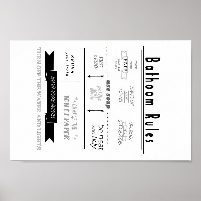 Póster regras do banheiro (Frente)