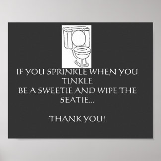 PÓSTER REGRAS DO BANHEIRO DE TOILET