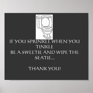 PÓSTER REGRAS DO BANHEIRO DO TOALETE