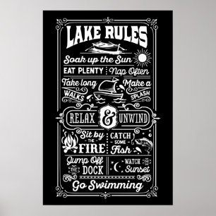 Poster Regras do lago: Alegrias Simples da Vida