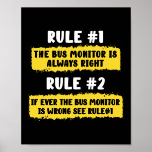 Poster Regras do Monitor de Barramento Escolar
