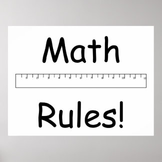 Poster Regras matemáticas!