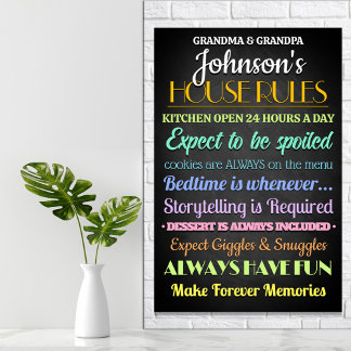 Poster Regras Personalizadas de Casa