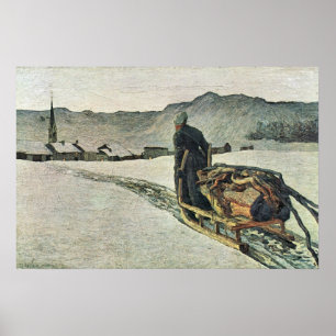Póster Regresso da floresta por Giovanni Segantini