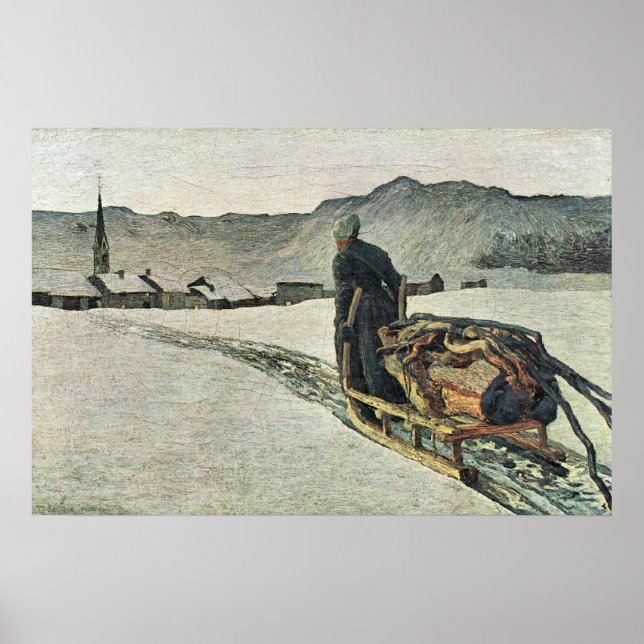 Póster Regresso da floresta por Giovanni Segantini (Frente)