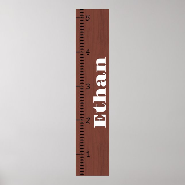 Poster Régua Personalizada do Gráfico de Crescimento Huma (Frente)