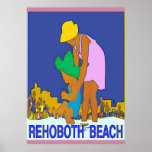 Poster Rehoboth Beach Art Deco Mãe Filho<br><div class="desc">Rehoboth Beach Art Deco</div>