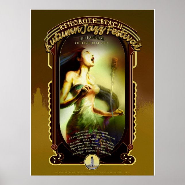 Póster Rehoboth Beach Autumn Jazz Fest 2007 (Frente)