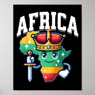 Poster Rei Africano Rainha Ancestralidade Mês da História