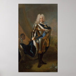 Póster Rei Augustus II do Polônia, antes de 1730