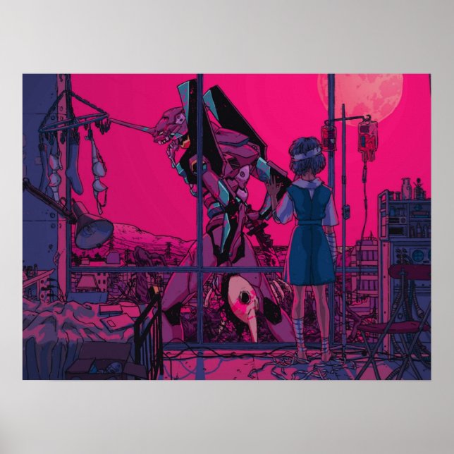 Poster Rei Ayanami Neon Genesis Evangelion (Frente)