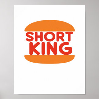 Poster Rei Baixo Design Minimalista Divertido