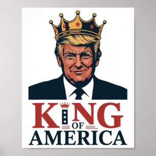 Poster Rei da América Presidente Trump - Trump engraçado