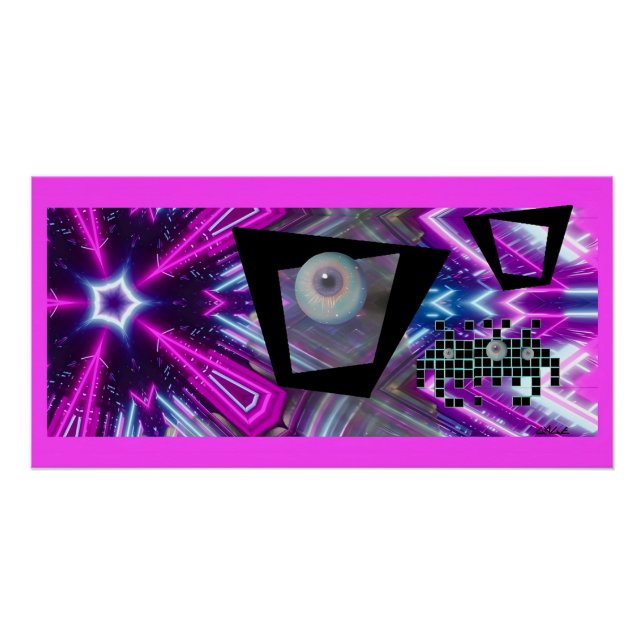 Póster Rei da Nova Invasão Vaporwave (Frente)
