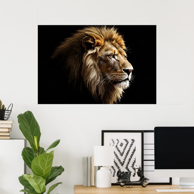 Poster Rei da Savana (Escritório em casa)