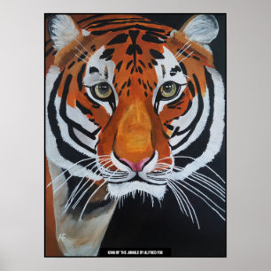 Poster Rei da Selva Pintura por Alfred Fox