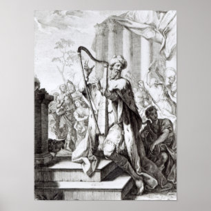 Póster Rei David Playing o Lyre