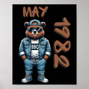 Poster Rei de Maio Mestre da Grelha Urso Amante de Churra