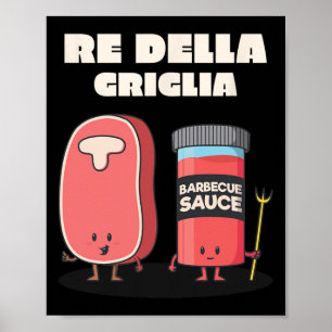 Poster Rei Do Grelha Do Churrasco De Grelha