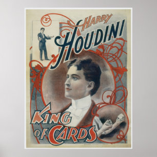 Póster Rei do mágico do vintage do ~ de Houdini dos