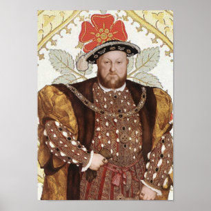 Póster Rei do rei Henry VIII Tudor do retrato de
