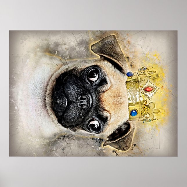 Poster Rei Dos Cachorros, Cachorro Engraçado, Presente De (Frente)