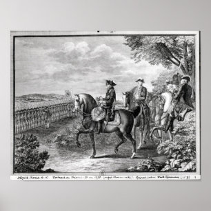 Póster Rei Frederick II de Prússia que revê