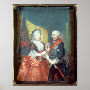 Póster Rei Frederick II e sua esposa