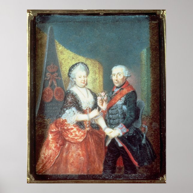 Póster Rei Frederick II e sua esposa (Frente)