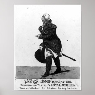Poster Rei George III, envelhecido 72, 1810