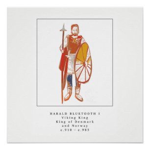 Póster Rei Harald Bluetooth de Viking