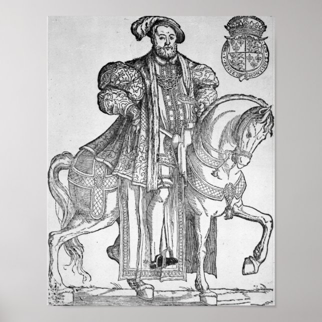 Póster Rei Henrique VIII a cavalo (Frente)