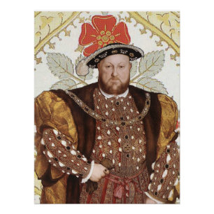 Póster Rei Henrique VIII Tudor Rei da Inglaterra Retrato