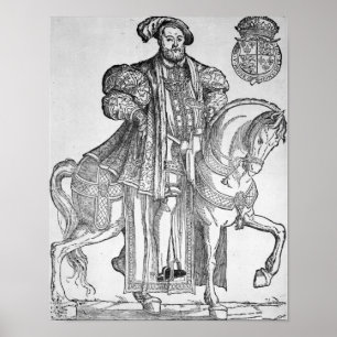 Póster Rei Henry VIII a cavalo