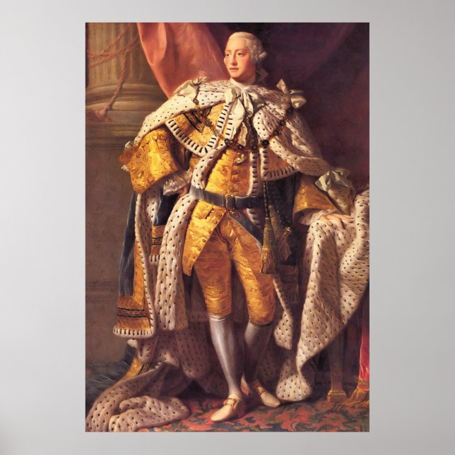 Poster Rei Inglês George III pelo Estúdio de Allan Ramsay (Frente)