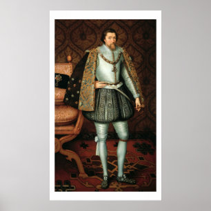 Poster Rei James mim de Inglaterra (1566-1625) (óleo em