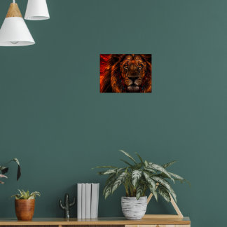 Poster Rei Leão Africano Antigo — Olho da Galáxia Juba Có