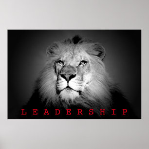 Poster Rei Leão Liderança Motivacional