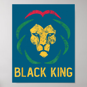 Poster Rei leão negro mês da história negra homens &