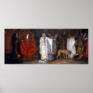 Poster Rei Lear da abadia de Edwin Austin, ato mim, cena