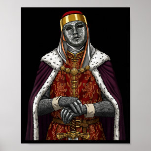 Poster Rei Máscara de Prata Baldwin Iv Máscara Dourada Ar