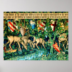 Poster Rei Medieval Arthur William Morris