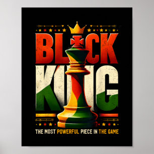 Poster Rei Negro Inspirado Xadrez Rei Negro História Negr