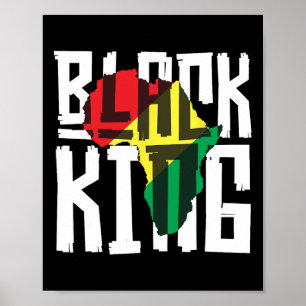 Poster Rei Negro para Homens História Mês África Triba