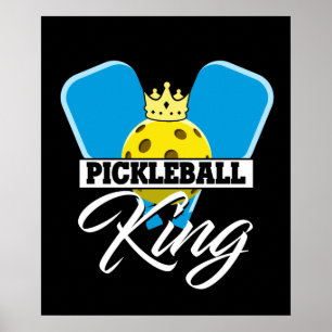 Poster Rei Pickleball - Campeão Engraçado de Pickleball