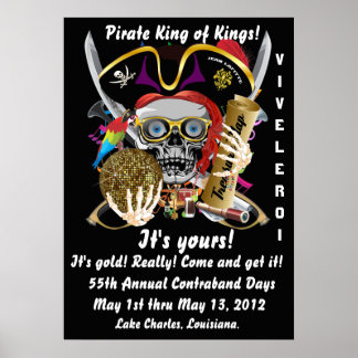 Póster Rei Pirata de Reis Lafitte Dicas Importantes de Vi