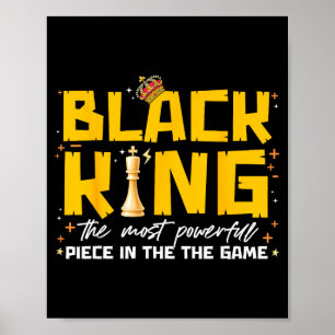 Poster Rei Preto A Peça Mais Poderosa No Jogo