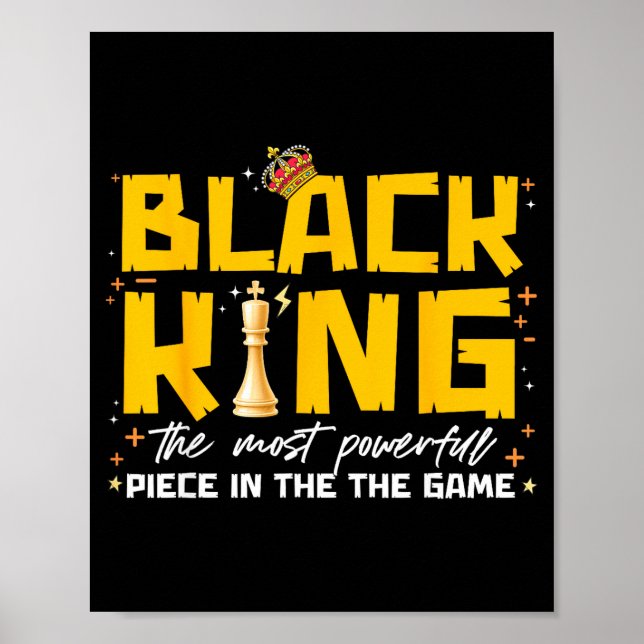 Poster Rei Preto A Peça Mais Poderosa No Jogo (Frente)